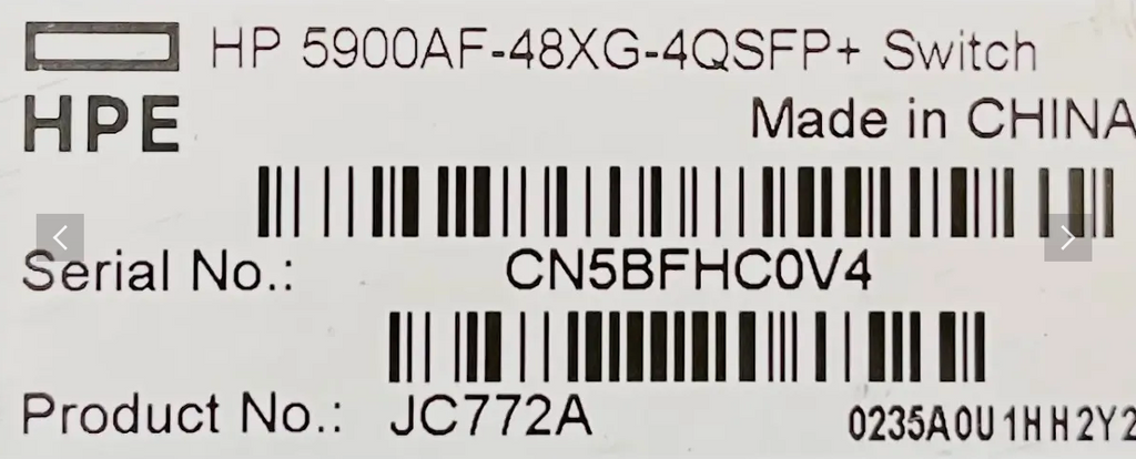 Switch Hp 5900af (10g & 40g Ethernet)