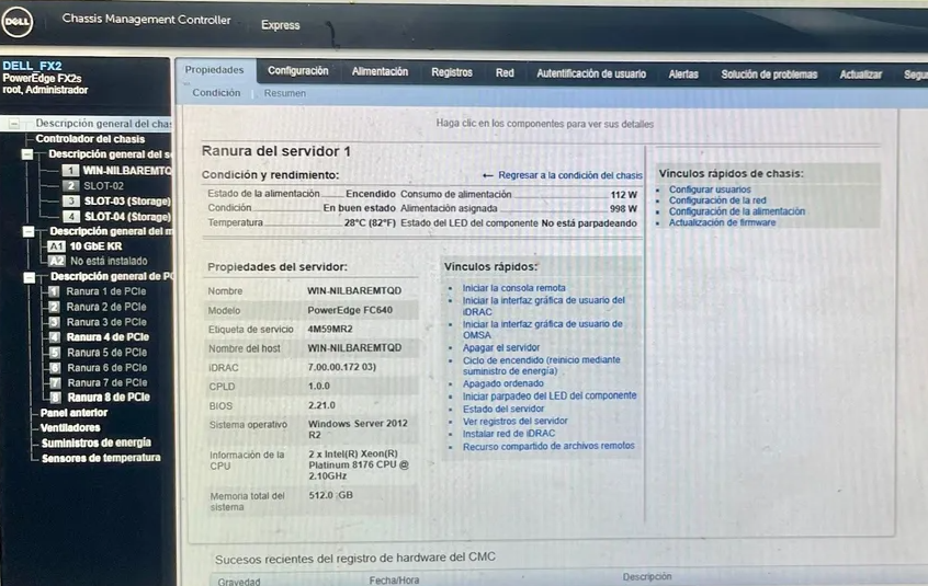 Servidor Dell Fx2s 3.84 Tb 512 Gb Integrada (REACONDICIONADO)