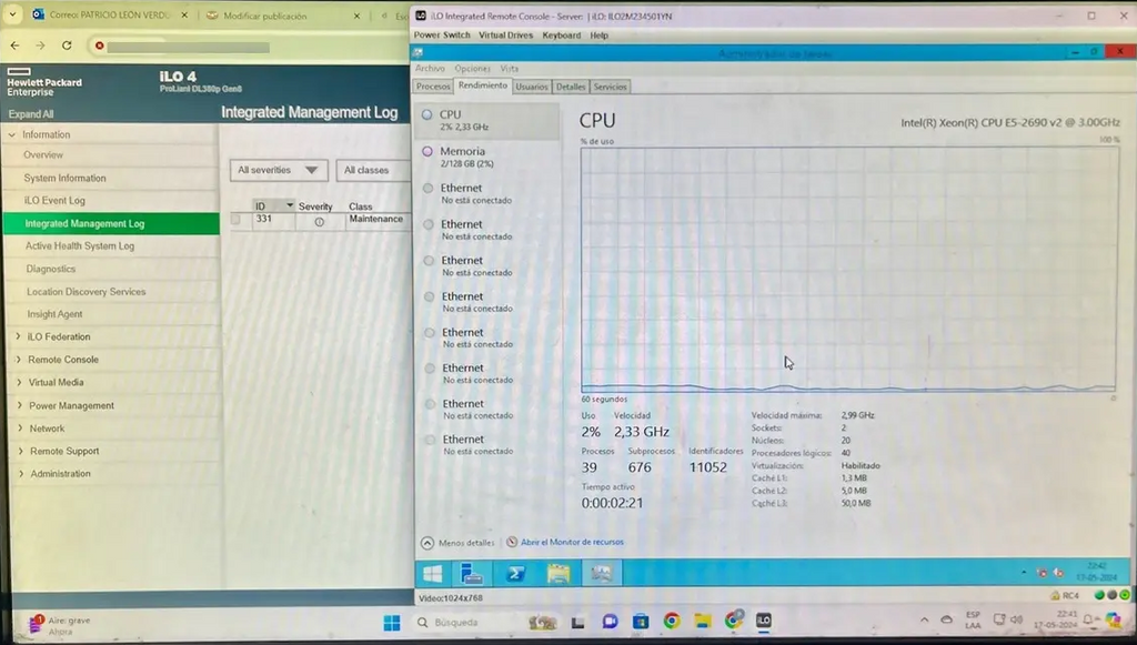 Servidor Hp Dl380p G8